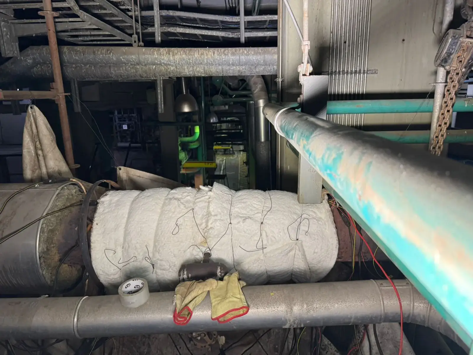 Registro de inspección: manta fibra cerámica aislamiento térmico industrial.