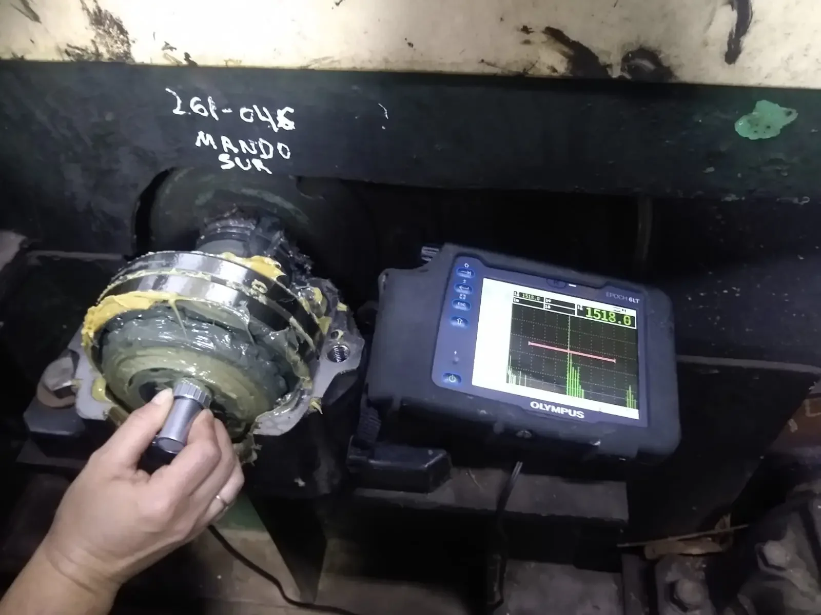 Registro técnico de inspección por ultrasonido: Ut ensayo bridas metalicas ecoendi